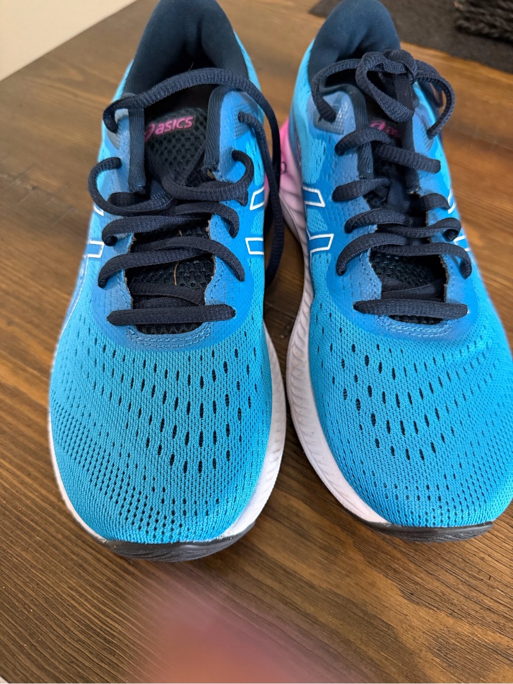 ASICS Women's Bright Blue Athletic Lace-Up Sneakers